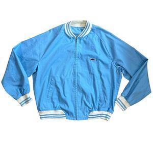 Vintage Sears Thin Bomber Jacket Light Blue Size XXL
